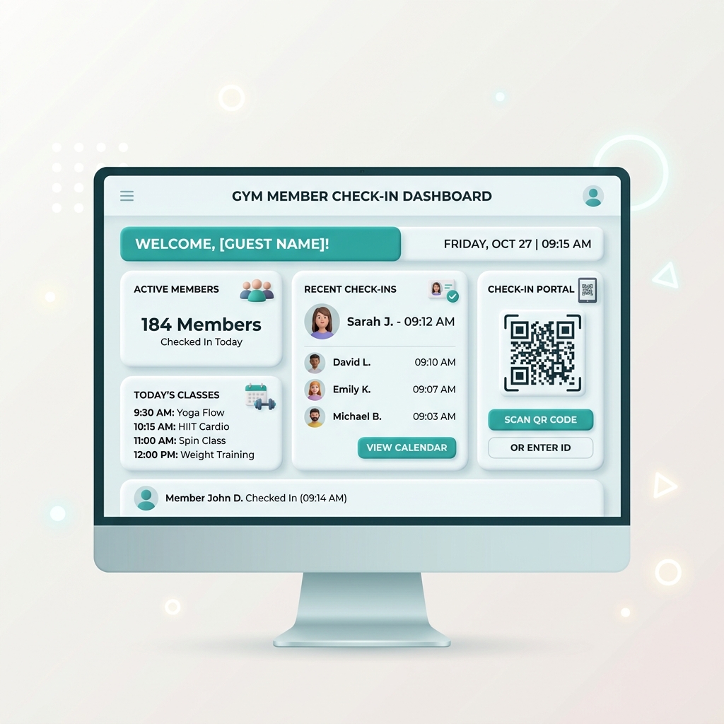 Gym Member Check-in Dashboard