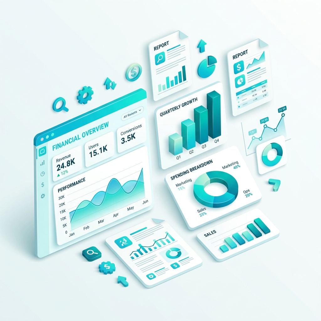 Financial Overview Chart Dashboard